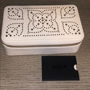 WOLF Marrakesh Leather Zip Case Cream